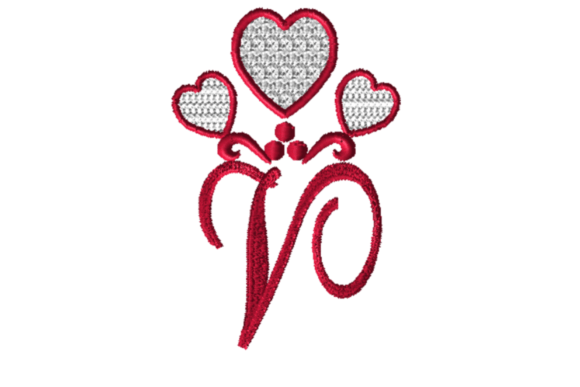 Alphabet Letter V with Hearts Review