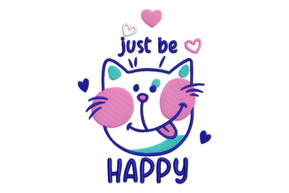 Cat Quote Embroidery Review: Just Be Happy