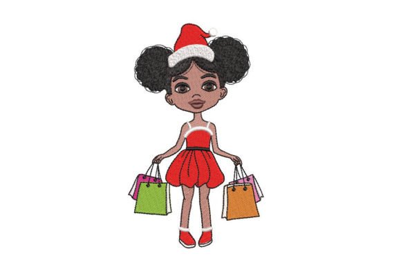 Cute Afro Girl Holiday Embroidery Review