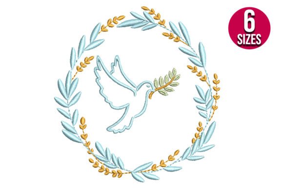 Dove with Leaf Wreath Embroidery Design Review