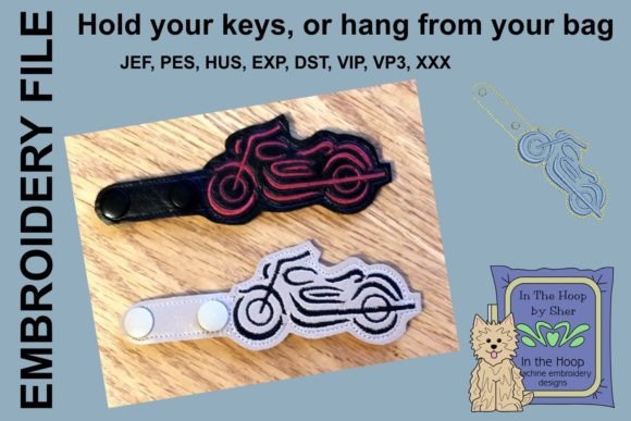 Motorcycle Key Fob Embroidery Review