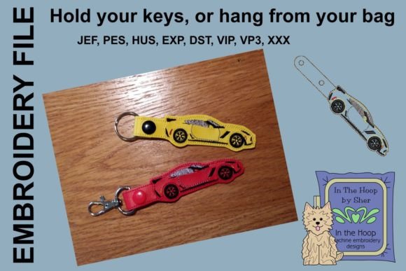 Sports Car Key Fob Embroidery Review