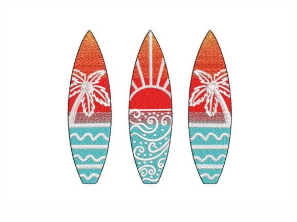 Surfboard Embroidery Design Review