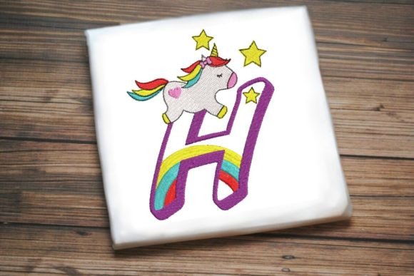 Unicorn Rainbow Letter H Embroidery Review