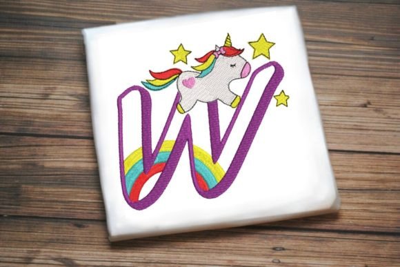 Unicorn Rainbow Letter W Review