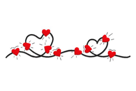 Valentine s Day Border with Red Heart Review
